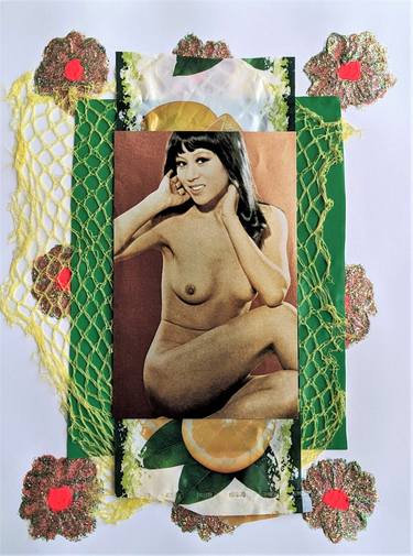 Original Fine Art Nude Collage by Frances Sousa