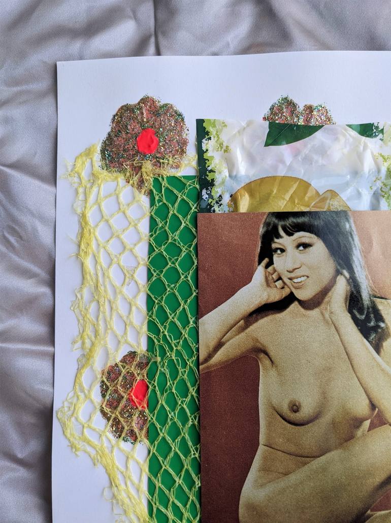 Original Contemporary Nude Collage by Frances Sousa