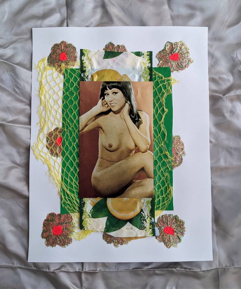 Original Contemporary Nude Collage by Frances Sousa