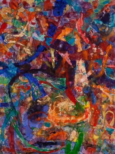 Original Abstract Expressionism Abstract Painting by Curtis Eberhardt