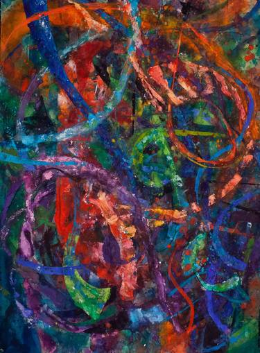 Original Abstract Expressionism Abstract Painting by Curtis Eberhardt
