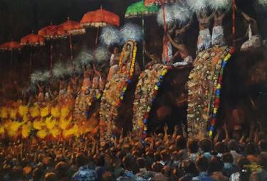 Thrissur Pooram in Painting thumb