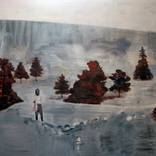 Landscape with Trees and Figure by Andrew Hollis