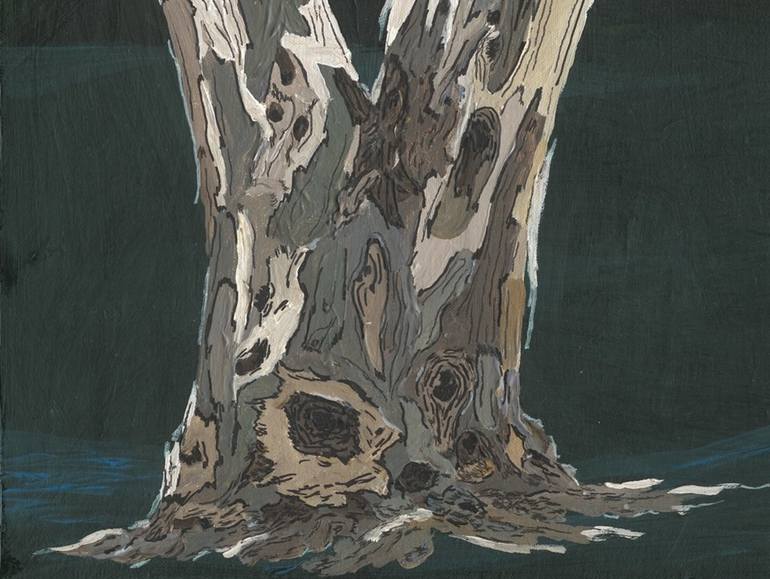 Original Expressionism Tree Painting by K Shoa