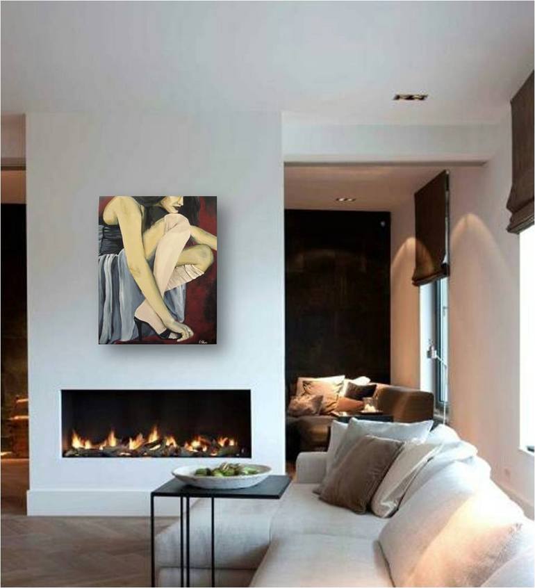 Original Art Deco Women Painting by K Shoa