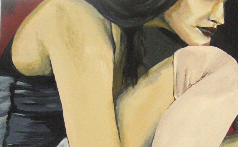 Original Art Deco Women Painting by K Shoa