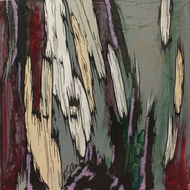 Original painting Gray Maroon blue Artwork Acrylic Paintings Abstract Landscape Wall Art thumb