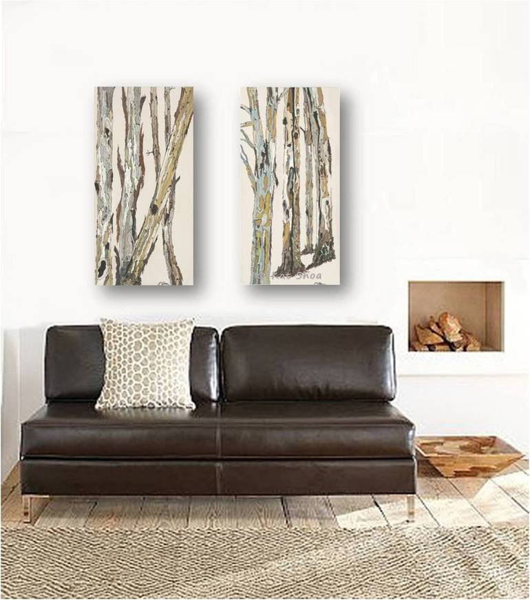 Original Expressionism Tree Painting by K Shoa