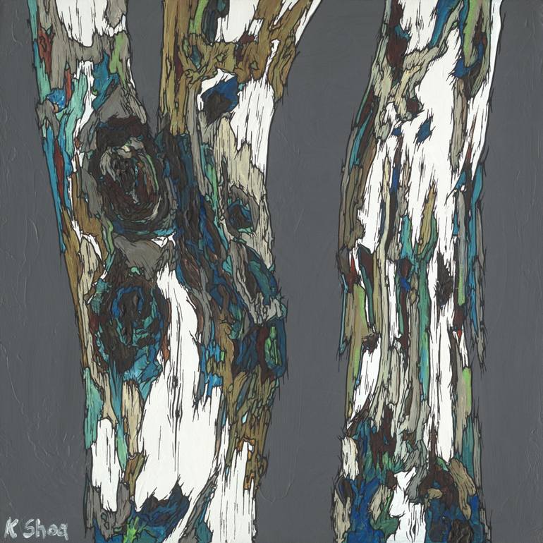 Original Abstract Expressionism Tree Painting by K Shoa
