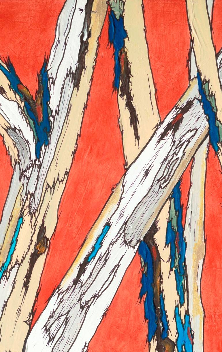 Original Abstract Expressionism Landscape Painting by K Shoa