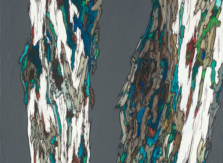 Original Abstract Expressionism Landscape Painting by K Shoa