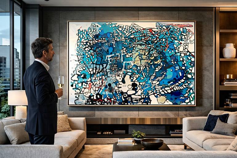 Original Abstract Expressionism Abstract Painting by Fernando Jaramillo