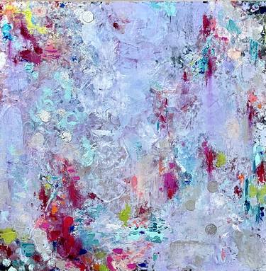 Original Abstract Garden Paintings by Linda DeRosa