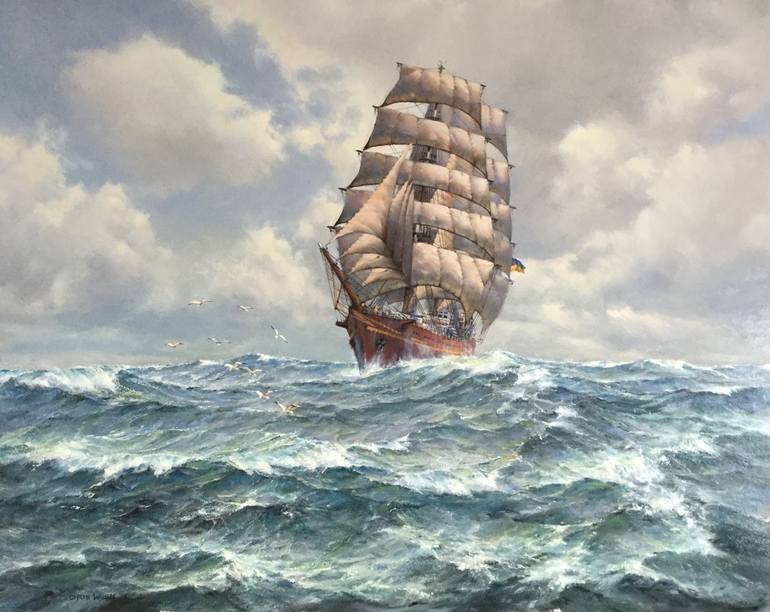 Khersones, Russian Tall Ship Painting by Christopher Walsh