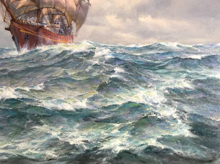 Original Impressionism Boat Painting by Christopher Walsh
