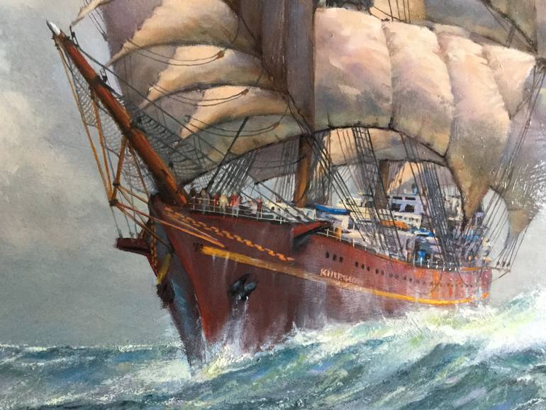 Original Impressionism Boat Painting by Christopher Walsh