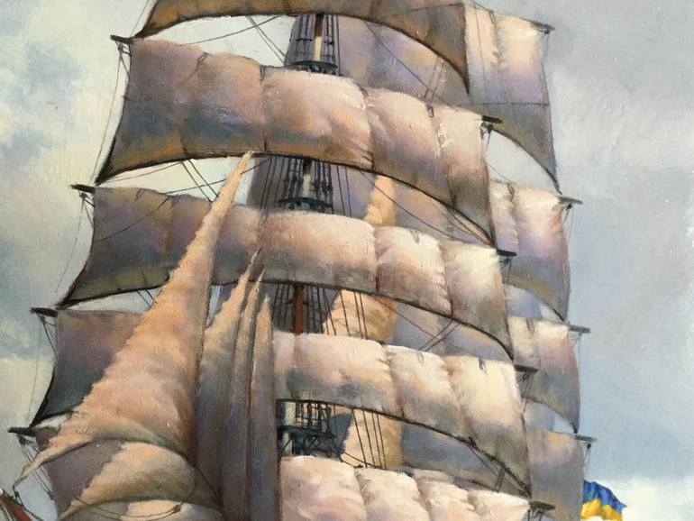 Original Impressionism Boat Painting by Christopher Walsh