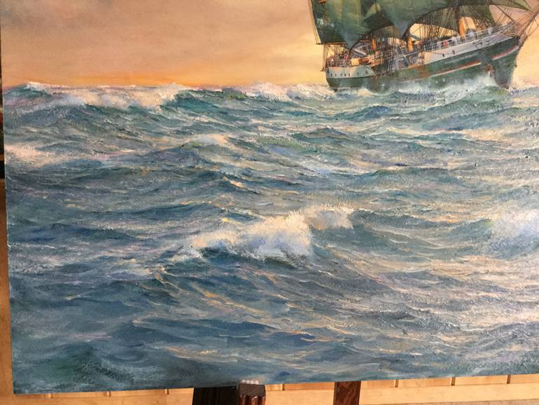 Original Impressionism Boat Painting by Christopher Walsh