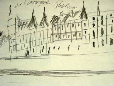 Original Figurative Cities Drawings by Luis Pinzón