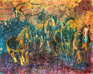 Print of Impressionism Horse Paintings by Gen Farrell