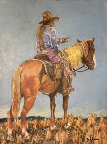 Original Contemporary Horse Painting by Gen Farrell