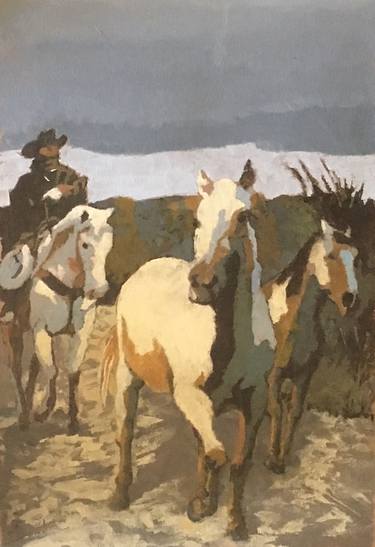 Print of Fine Art Horse Paintings by Gen Farrell