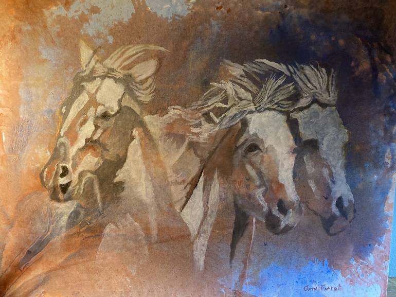 Earth,Wind,and Sky horses Painting