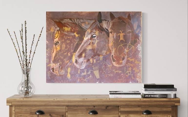 Original Conceptual Horse Painting by Gen Farrell