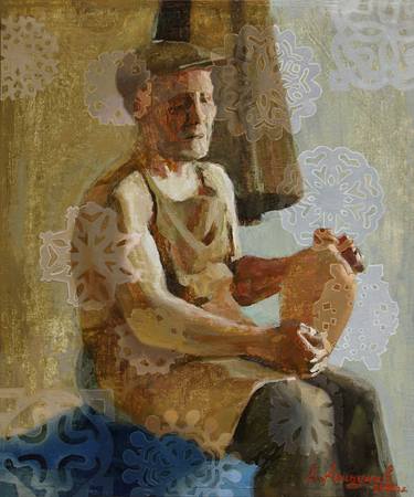 Original Realism People Painting by Alexey Akindinov