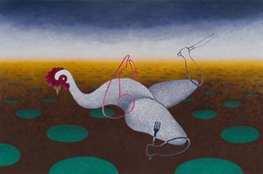 Saatchi Art Artist Heather Goodwind; Paintings, “Chicken, Series 29 #1” #art