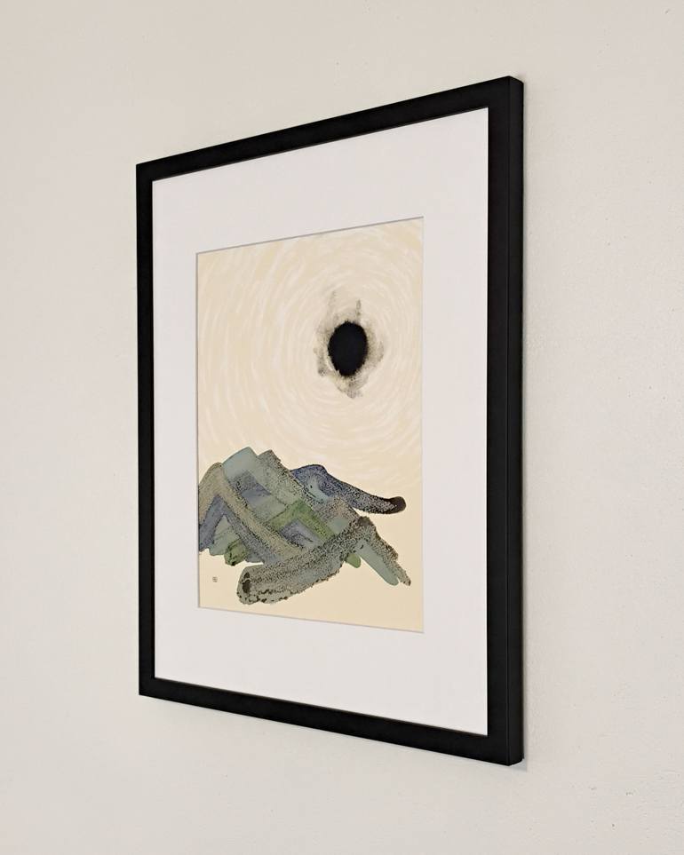Original Abstract Landscape Drawing by Heather Goodwind
