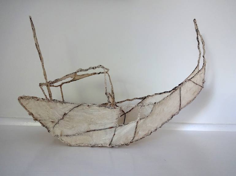 Original Expressionism Yacht Sculpture by Heather Goodwind