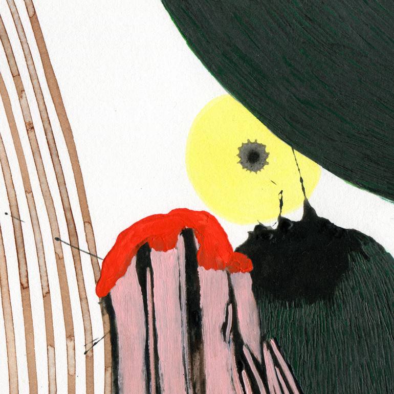 Original Abstract Animal Drawing by Heather Goodwind