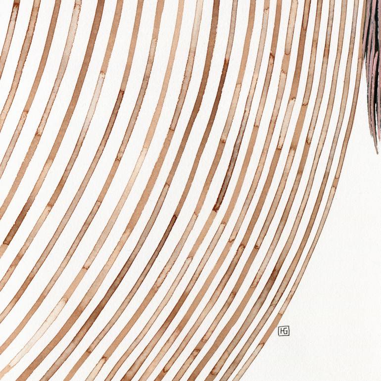 Original Abstract Animal Drawing by Heather Goodwind