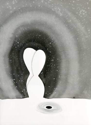 Original Figurative Outer Space Drawings by Heather Goodwind