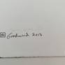 All my works are signed, dated and numbered on the back.