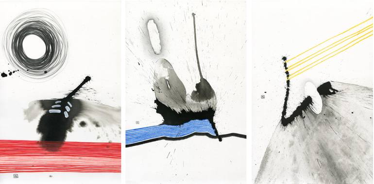 Original Abstract Classical mythology Drawings by Heather Goodwind