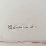 All works on paper are numbered, signed, and dated on the back, in addition to being signed with my initials on the front.
