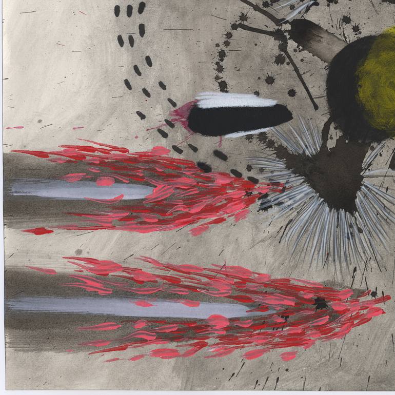 Original Abstract Expressionism Abstract Drawing by Heather Goodwind