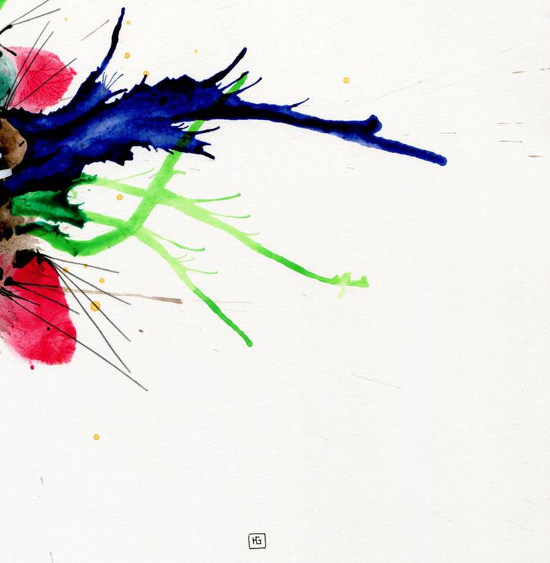 Original Abstract Botanic Drawing by Heather Goodwind