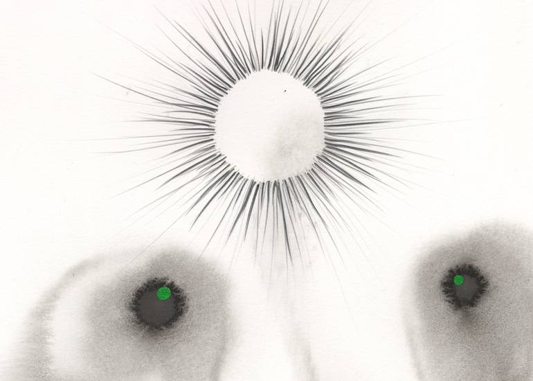 Original Conceptual Abstract Drawing by Heather Goodwind