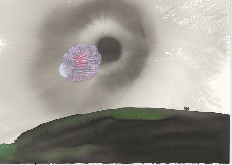 Original Expressionism Landscape Drawing by Heather Goodwind