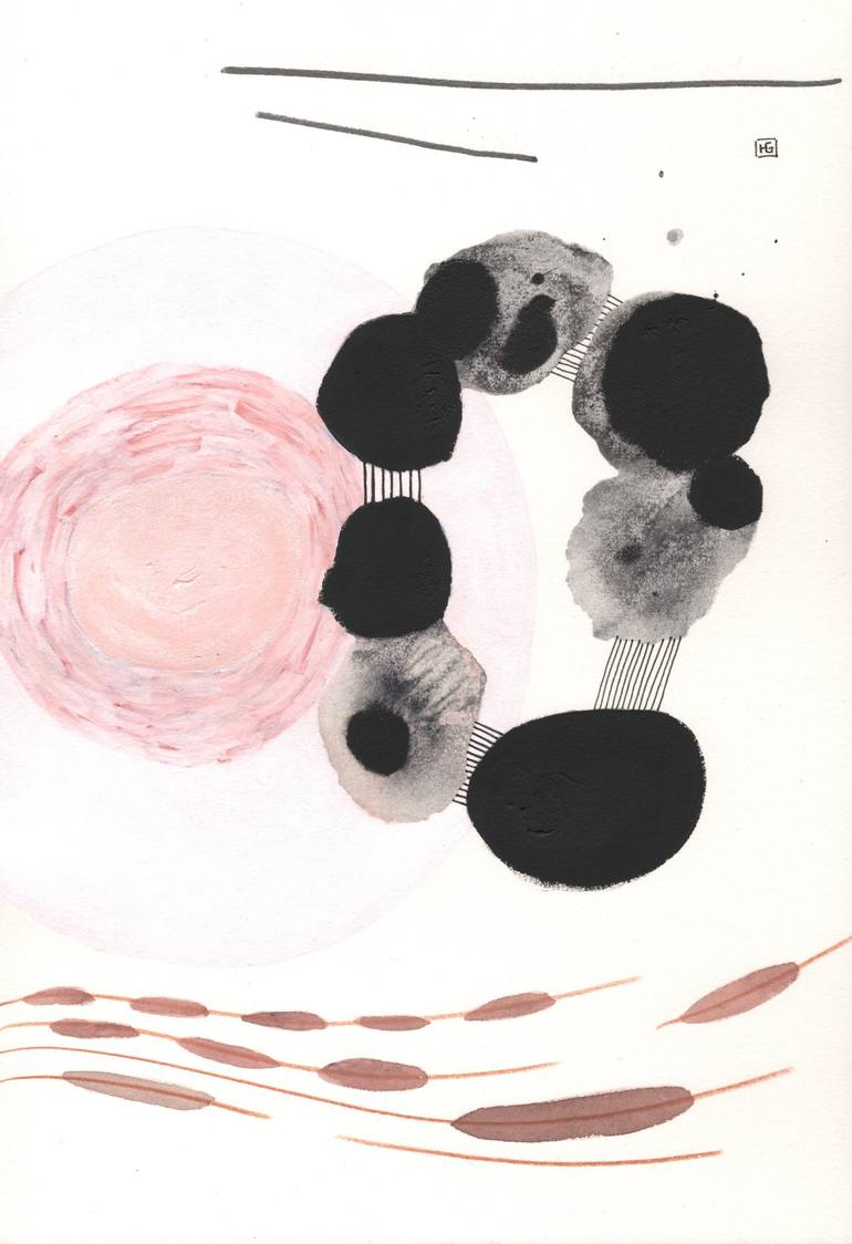 Original Fine Art Abstract Drawings by Heather Goodwind