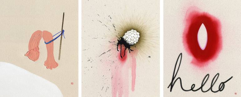 Original Abstract Love Paintings by Heather Goodwind