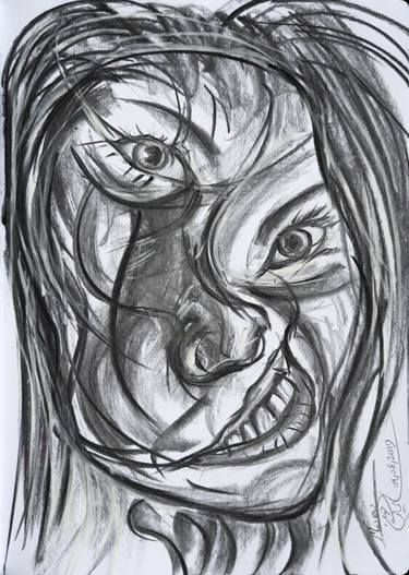 Original Cubism Portrait Drawings by Mani Mosaferi