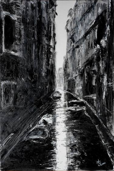 Original Impressionism Cities Painting by Mani Mosaferi