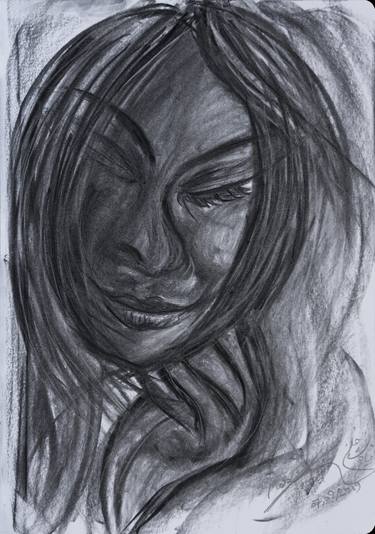 Original Expressionism Women Drawings by Mani Mosaferi