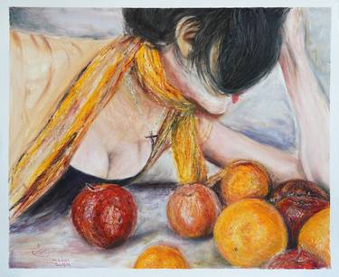 Original Impressionism Food & Drink Paintings by Mani Mosaferi