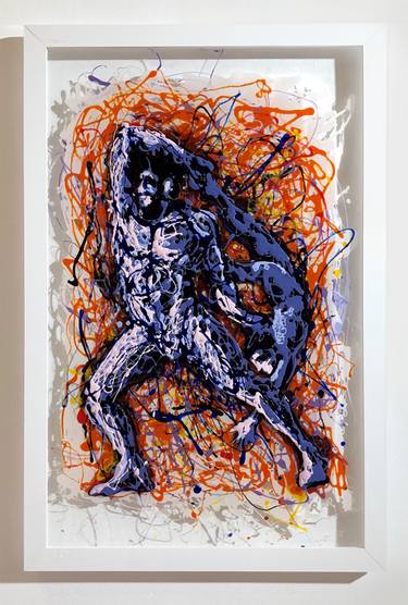 Original Abstract Expressionism Men Paintings by Marco Pettinari