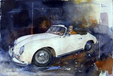 Original Car Painting by Stig O Sivertsen